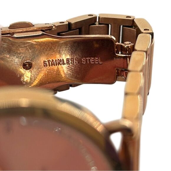 Michael Kors Portia Rose Gold Pink Heart Watch in Box 36mm - Picture 10 of 13